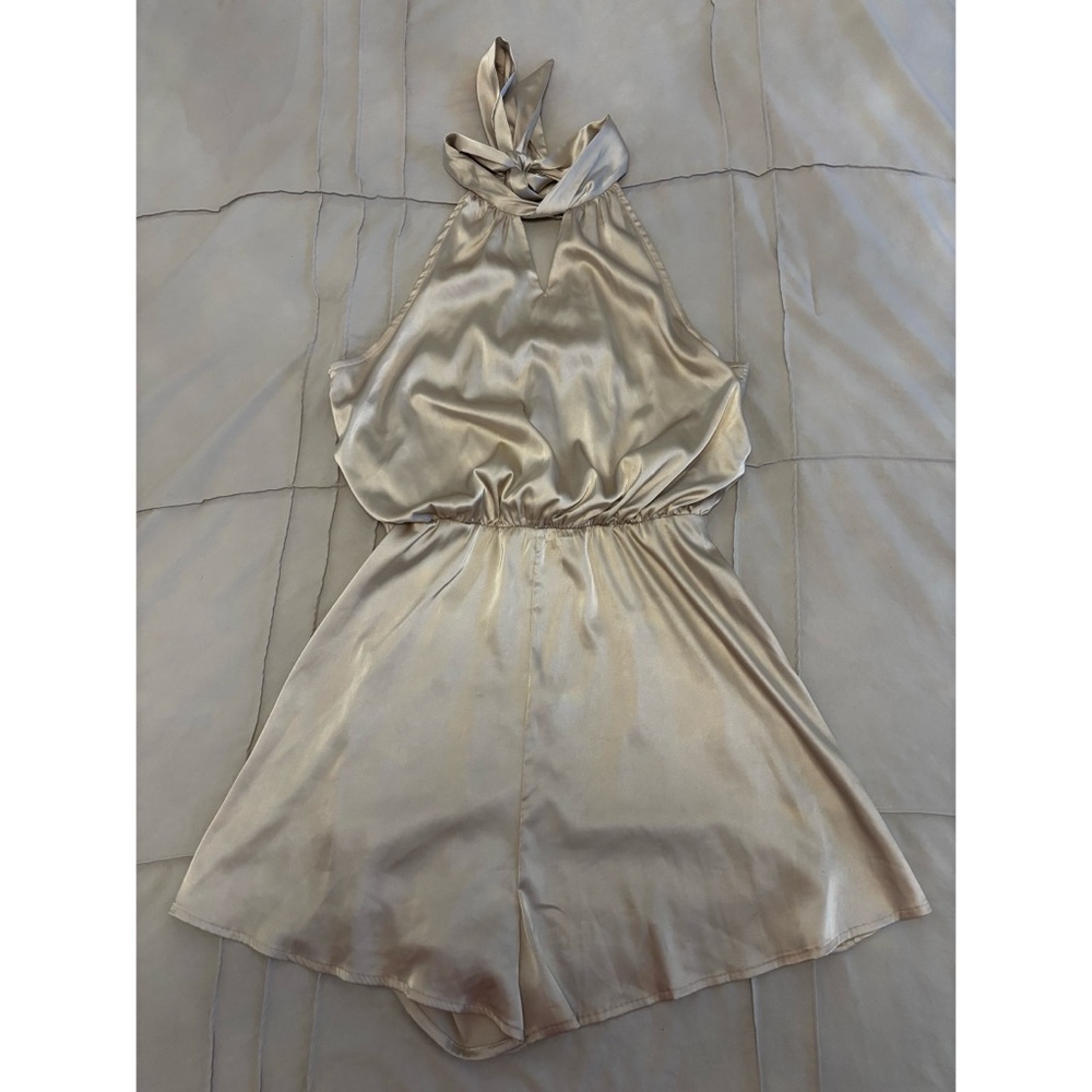 Satin Halter Neck Romper